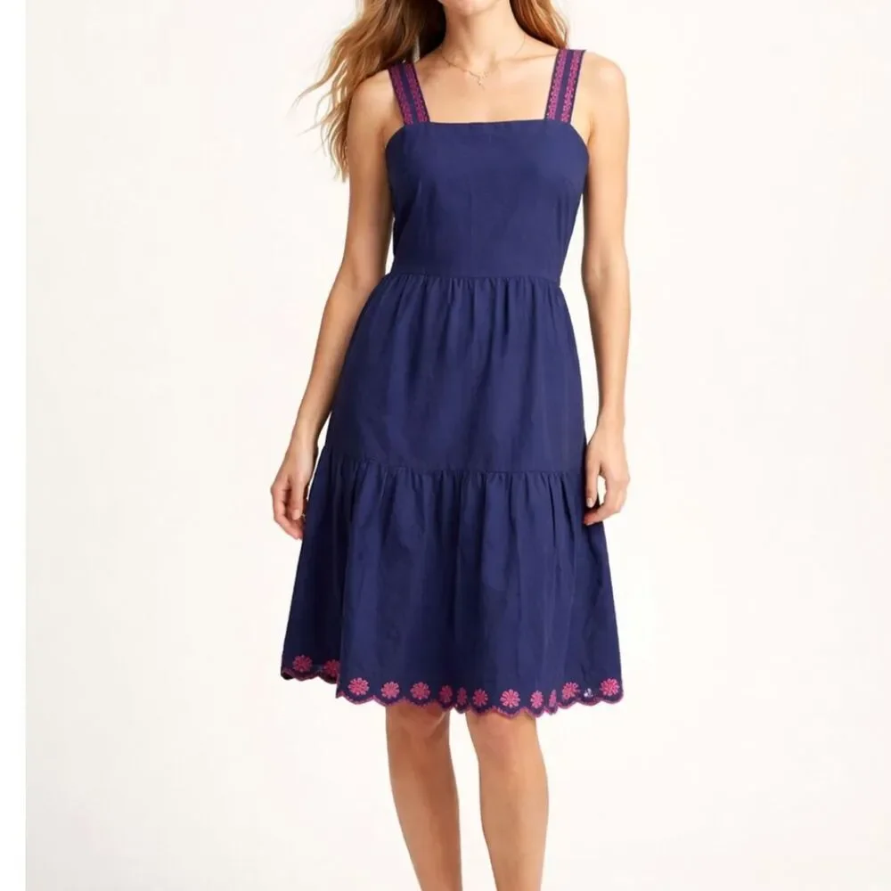 J. Crew Tiered Embroidered Sundress Size 2